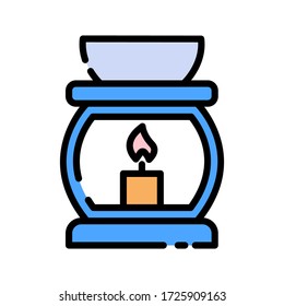 aromatherapy filled outline Icon. spa vector illustration on white background