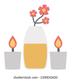 Aromatherapy flat icon design 