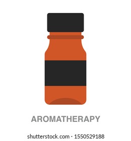 Aromatherapy flat icon on white transparent background. You can be used aromatherapy icon for several purposes.