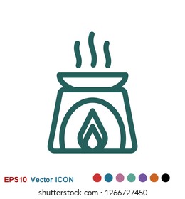 Aromatherapy icon, accessory for aromatherapy. Concept illustration for web site