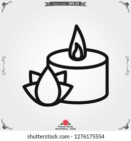 Aromatherapy icon, accessory for aromatherapy. Concept illustration for web site