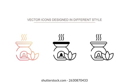 Projeto de ícone de aromaterapia com fundo branco ilustração stock