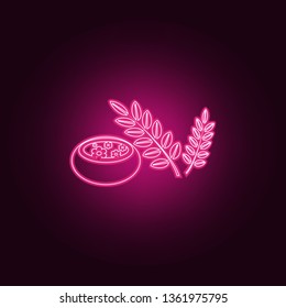 aromatherapy icon. Elements of SPA in neon style icons. Simple icon for websites, web design, mobile app, info graphics