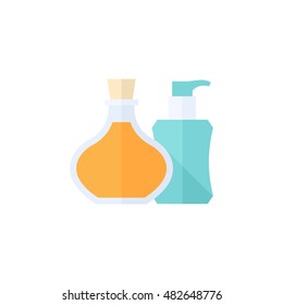 Aromatherapy icon in flat color style. Spa, relaxation, beauty massage, wellness, 