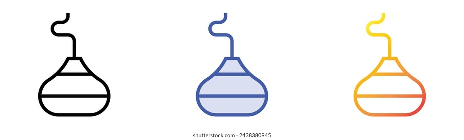 aromatherapy icon. Linear, Blue Fill and Gradient Style Design Isolated On White Background