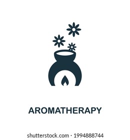 Aromatherapy icon. Monochrome simple element from therapy collection. Creative Aromatherapy icon for web design, templates, infographics and more