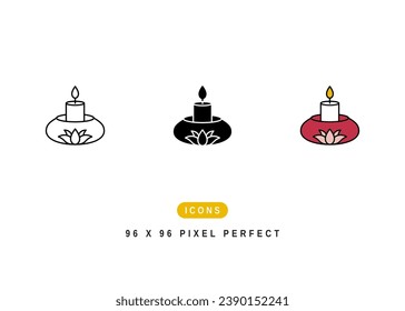 Aromatherapy Icon. Natural Aroma Spa Scent Pictogram Graphic Illustration. Isolated Simple Line Icon For Infographic, App and Web Button.