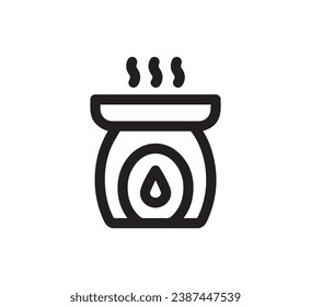 Aromatherapy icon vector. Linear style sign for mobile concept and web design. Aromatherapy symbol illustration. Pixel vector graphics - Vector.