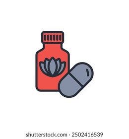 Icono de aromaterapia. Vector. Golpe editable. signo de estilo lineal para uso Diseño web, logotipo. Ilustración de símbolo.