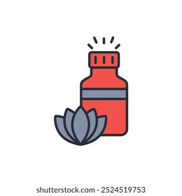 aromatherapy icon. vector.Editable stroke.linear style sign for use web design,logo.Symbol illustration.