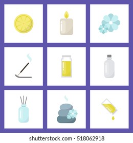 aromatherapy icons. vector illustration