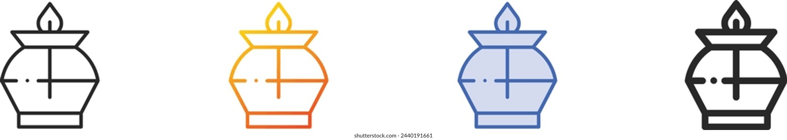 aromatherapy icon.Thin Linear, Gradient, Blue Stroke and bold Style Design Isolated On White Background