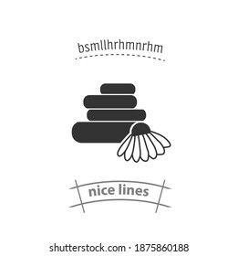aromatherapy isolated vector icon. stone massage design element