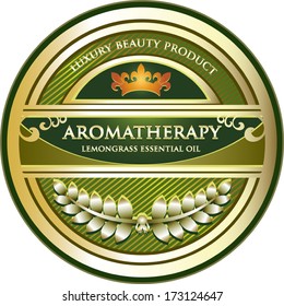 Aromatherapy - Lemongrass Essential Oil Label