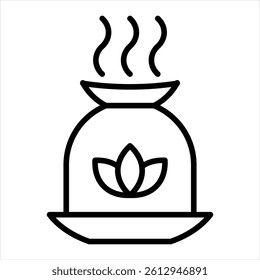 Aromatherapy Line Icon Vector Illustration