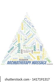 Aromatherapy Massage word cloud. Wordcloud made with text only.