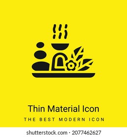 Icono mínimo de material amarillo brillante