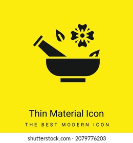 Aromatherapy minimal bright yellow material icon