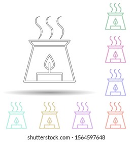Aromatherapy multi color icon. Simple thin line, outline vector of spa icons for ui and ux, website or mobile application