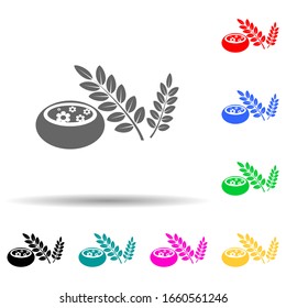 aromatherapy multi color style icon. Simple glyph, flat vector of spa icons for ui and ux, website or mobile application