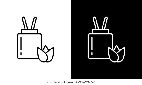Aromatherapy Outline White Icon Set Design