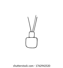 Aromatherapy reed diffuser. Hand drawn doodle vector illustration