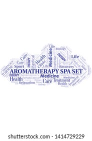 Aromatherapy Spa Set word cloud. Wordcloud made with text only.
