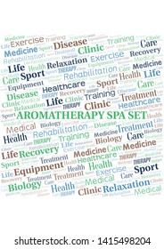 Aromatherapy Spa Set word cloud. Wordcloud made with text only.