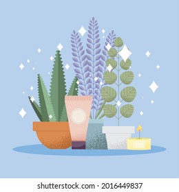 aromatherapy and spa treatments icons