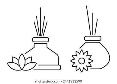Aromatherapy sticks icon, template for graphic and web design. vector illustration