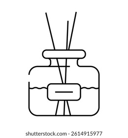 aromatherapy therapy line icon vector. aromatherapy therapy sign. isolated contour symbol black illustration