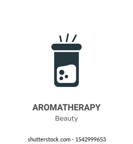 Aromatherapy vector icon on white background. Flat vector aromatherapy icon symbol sign from modern beauty collection for mobile concept and web apps design.