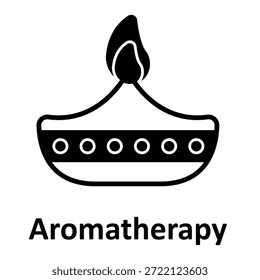 Icono de Vector de aromaterapia que puede modificarse o editarse fácilmente
