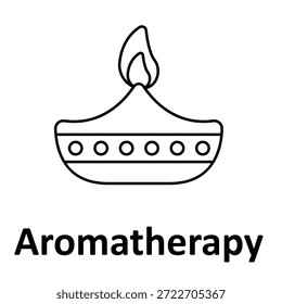 Icono de Vector de aromaterapia que puede modificarse o editarse fácilmente
