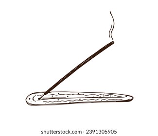 Aromatherapy Vector illustration. Home incense, aroma stick. Outline aroma diffuser vector icon for web design isolated on white background.