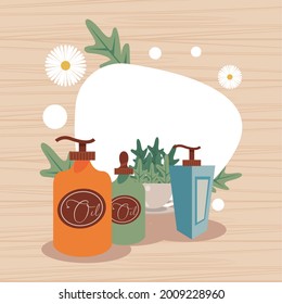 aromatherapy wellness with products icons