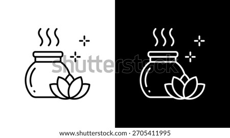 Aromatherapy White Icon Set Design