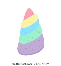 Acrótico de la bomba de baño de forma de helado de forma vector clipart