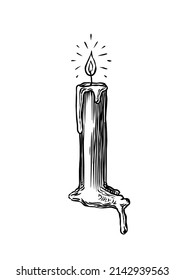 Aromatic candle  burning