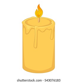 Aromatic candle icon. Cartoon illustration of candle vector icon for web design