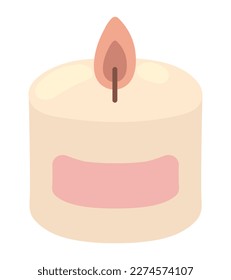 icono de vela aromática fondo blanco aislado
