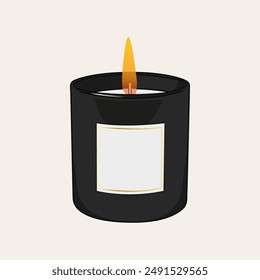 Aromatische Kerzen-Vektorillustration. Ayurveda, Spa, Wellness und Beauty Routine Konzept. Aromatherapie und ralax Design-Elemente.Home Düfte, niedliche Hygge Home Dekoration