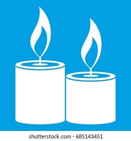 Aromatic candles icon white
