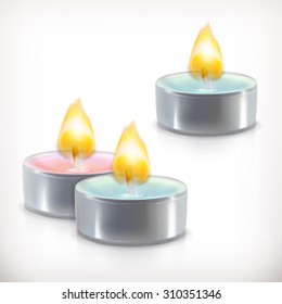 Velas aromáticas, iconos vectoriales