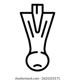Ícone de cebolinha aromática. Contorno ícone de vetor de cebolinhas aromáticas para web design isolado no fundo branco