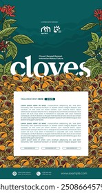 Aromatic Cloves da Indonésia chamado ilustração de cengkeh