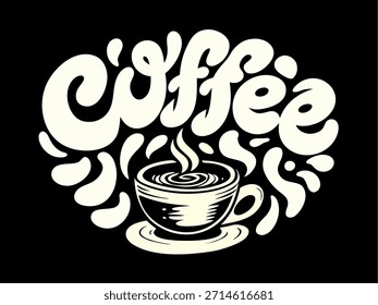 Aromatic Coffee Beverage in Cup with Rising Steam