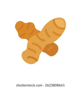 An aromatic culinary icon representing turmeric root, essential for flavoring.