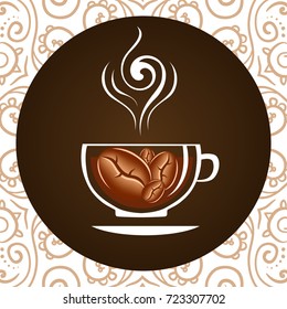 aromatic cup of black coffee