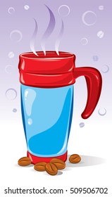Aromatic cup of coffee to go